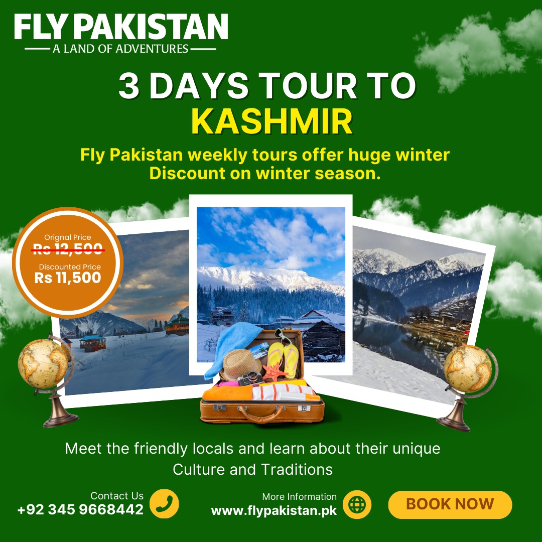 Book Deal 3 Days Tour To Kashmir Neelum Valley New Year 2024 January